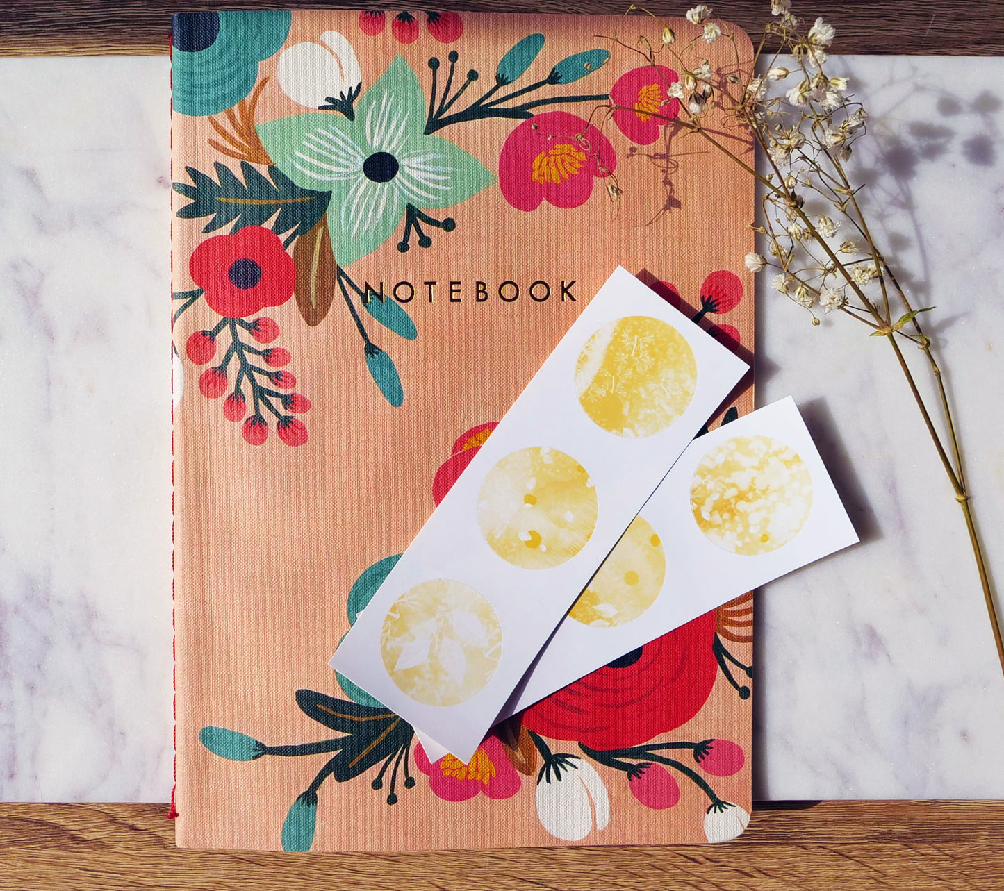 Moons No. 2 "Yellow Florals"