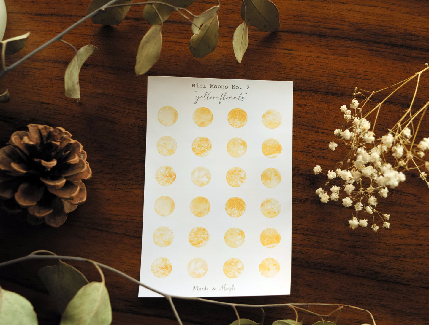 Mini Moons No. 2 "Yellow Florals"