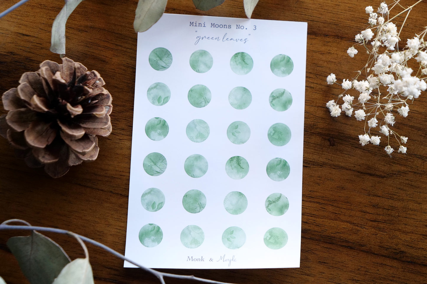 Mini Moons No. 3 "Green Leaves"