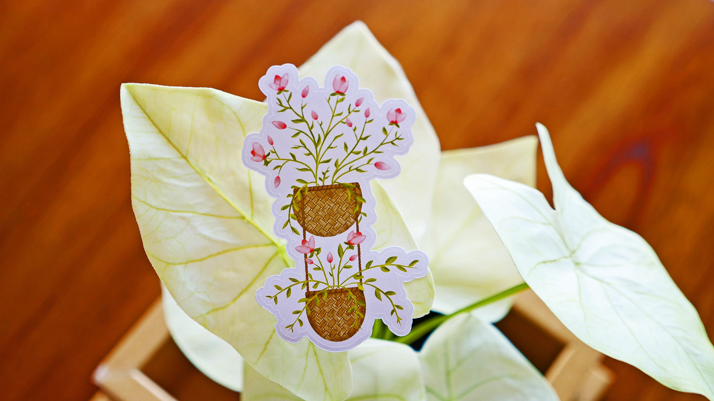 Hanging Flower Basket plant sticker