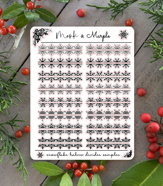 Snowflake Halves Divider Sampler