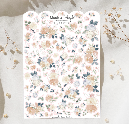 Rustic Florals - Bouquets & Elements (large sheet)