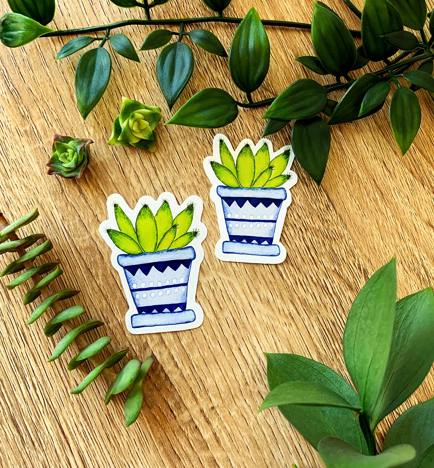 Finger Cactus plant sticker