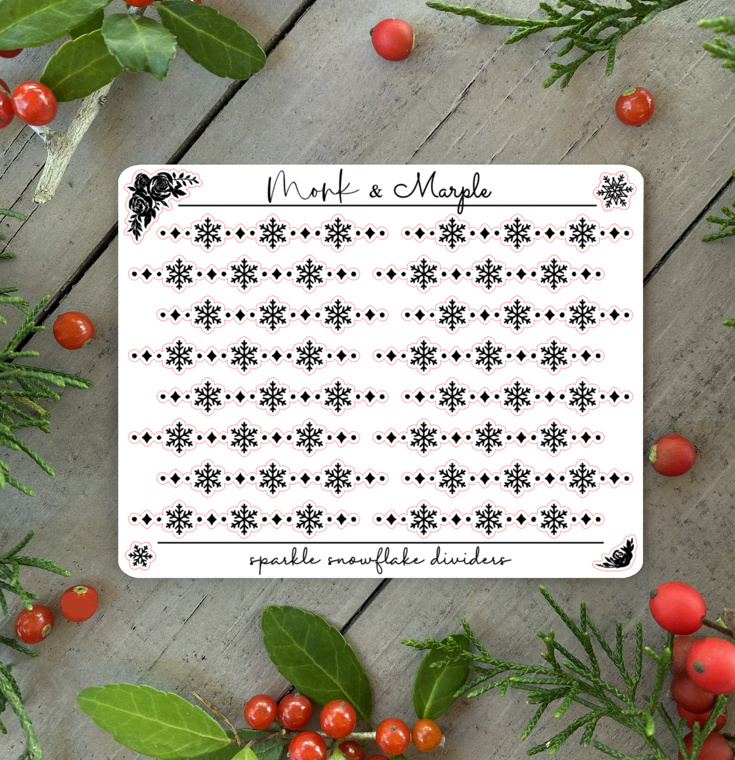 Sparkle Snowflake Dividers