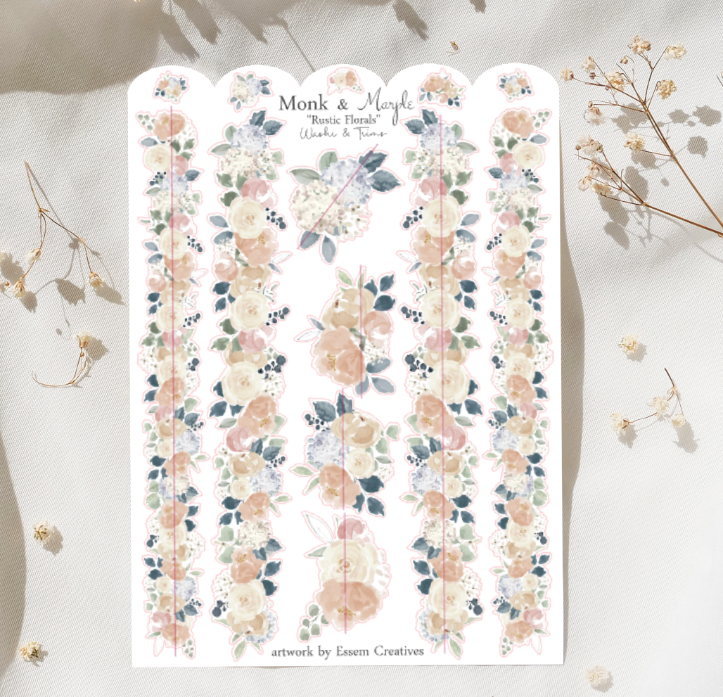 Rustic Florals - Washi & Trims